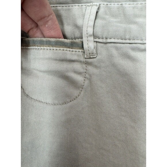 Anthropologie Womens Patchwork Relaxed Mid Rise Straight Leg Chino Pant Beige 28 - Picture 4 of 13